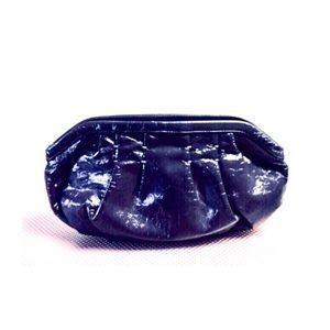 GAP Vegan Patent Leather Pouch Clutch to w/Zipper